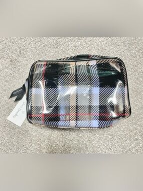Vera Bradley Black Plaid Clear Cosmetic Bag